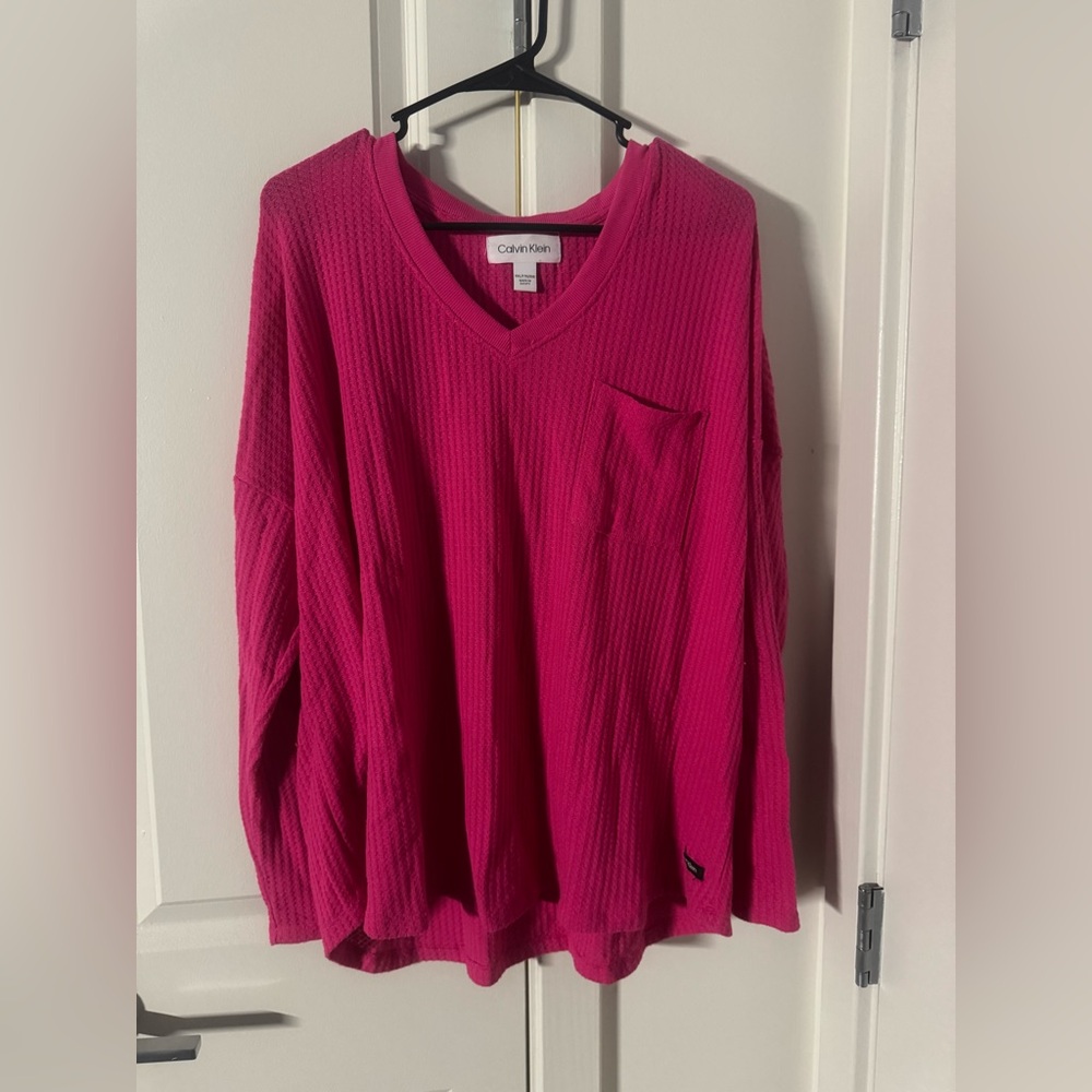 Calvin Klein Fuchsia Long Sleeve Sweater